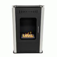 Divina Fire Poêle au bioéthanol cheminée bioéthanol au sol ASIA L50 x 27 x H80 - noir 8055829982596