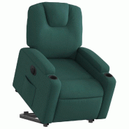 Fauteuil inclinable électrique vert foncé tissu Modèle Quervanelis - 8721012168862