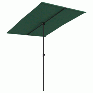 Helloshop26 - Parasol d'extérieur avec mât en aluminium 2 x 1,5 m vert 02_0008231 - 3000440182721
