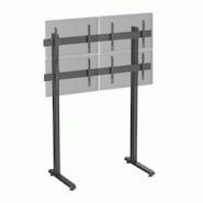 KIMEX Support TV sur pieds - mur d'images 4 écrans 45''- 55'' hauteur 240cm à poser noir - noir 3700685426153 KIMEX Support TV sur pieds - mur d'images 4 écrans 45''- 55'' hauteur 240cm à poser noir - noir 3700685426153