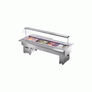 Meuble de self froid positif - 8 x GN1/1 - Sur roulettes Tecfrigo ISO8MVTI-3