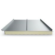 Panneau sandwich couverture d'aspect joint debout acier/acier mousse PIR à destination des bâtiments résidentiels et industriels