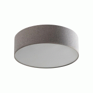 ROSSINI ILLUMINAZIONE Plafonnier Cylindrique Vivien 48 Cm - Plafonnier En Tissu Gris Avec Douille E27, Classe I, Ip20, Design Moderne - Groupe Rossini