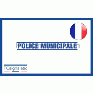 Sérigraphie bande texte latérale Police Municipale pour véhicule léger ou petit utilitaire Sérigraphie bande texte latérale Police Municipale pour véhicule léger ou petit utilitaire