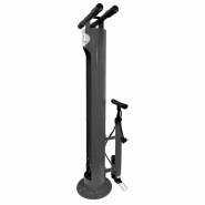 Station de réparation et gonflage pour vélos VELOREP - acier inox, vert, Hauteur 110 cm, Ø 15,2 cm