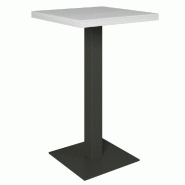 Table mange debout Cage noir plateau noyer clair 70x70x111cm