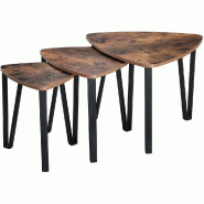 Tables  L58.6xP58.6xH45cm + L47x P47xH42.5cm + L37xP37xH40cm - par 3