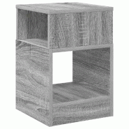 VidaXL Table d'appoint Gris Sonoma 30,5 x 30 x 45 cm Bois d'ingénierie Modèle Flex Stella - 890906