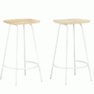 VidaXL Tabourets De Bar Lot De 2 Bois De Manguier Massif - 320649