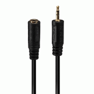 Câble adaptateur audio 2,5 mm M / 3,5 mm F - 20 cm - noir 35698_0