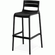 Calor - Tabouret de bar empilable en polypropylène Noir