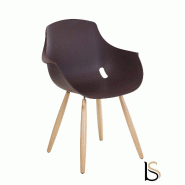Chaise coque GUADA WOOD - Chocolat_0