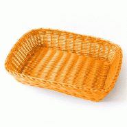 Corbeille effet osier 30x22x7cm polypropylène orange - par 12