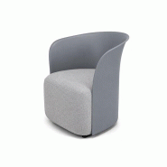 Fauteuil d?Accueil Campus assise rembourrée et dossier plastique