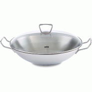 Fissler - Kunming - Wok avec couvercle en verre 35 cm - acier 4009209286181