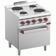 Fourneau 4 plaques ronde + four gn 2/1 + grill électrique - PE7/4PF7-N