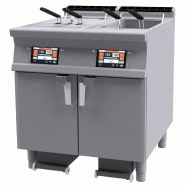 Friteuse électrique digitale 2 bacs 25+25 lt. Structure en acier inoxydable. Dimensions 80x90 h90 cm. Modèle F2/25-98ETD - 2162