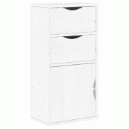 Helloshop26 - Armoire latérale en bois massif pin 40 x 24 x 79 cm grand espace de rangement style rustique en bois blanc 02_0058045 - blanc Bois mass Helloshop26 - Armoire latérale en bois massif pin 40 x 24 x 79 cm grand espace de rangement style rustique en bois blanc 02_0058045 - blanc Bois mass