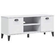 Helloshop26 - Banc à chaussures bottes commode étagère meuble entrée rangement 106 x 35 x 45 cm bois massif de pin blanc 02_0023012 - blanc Bois m