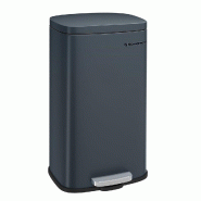 Helloshop26 - Poubelle de cuisine à pédale en acier inoxydable seau intérieur en plastique volume 30litres fermeture en douleur 12_0007200 - inox 3