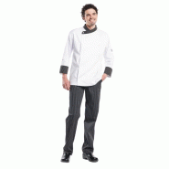Pantalon de cuisine mixte Chaud Devant Ligne Noir rayé noir et blanc 48 - 48 A140-54