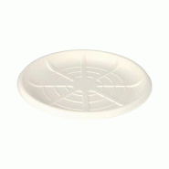 Plateaux de service canne à sucre rond Ø 35 cm blanc pour fruits de mer (60 unités) PAPSTAR - blanc Bagasse 37297