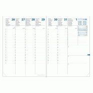 Quo Vadis - Recharge Agenda 16 mois - 2026-2027 - Planning 21 SD - Multilingue - septembre à décembre - 15x21 cm - Papier Clairefontaine blanc - bla