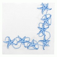 Serviette en ouate gaufré 2 plis blanc motif Antibes 40x40cm - par 1200