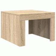 VidaXL Table basse Chêne sonoma 50x50x35 cm Bois d'ingénierie Modèle Apex Élégance Élite - 808552