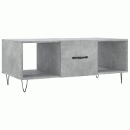 VidaXL Table basse gris béton 102x50x40 cm bois d'ingénierie Modèle Aero Factory - 829296