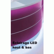 Bureau d'accueil Valde en forme de vague version haute - MDD - Blanc, Fushia brillant, Droite