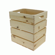 Caisse bois naturel L36xP27xH40cm