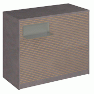 Comptoir Vertigo H T01nat. Spl.Gauche L120cm 2tabl.Couliss.4tab.Amovib-béton