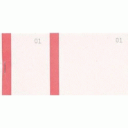 Exacompta Lot de 50 Blocs Vendeurs, 6,6x13,5 bande rouge 100 feuillets - 3370442963049