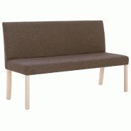Helloshop26 - Banc banquette 139,5 cm marron polyester - marron Bois massif 3000598747766