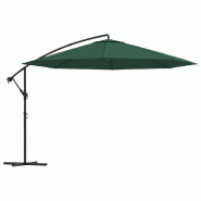 Helloshop26 - Parasol meuble de jardin en porte-à-faux 3,5 m vert 02_0008604 - vert aluminium 3000458982726