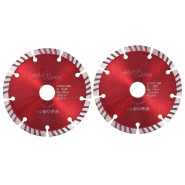 Lot de deux disques de coupe diamantÉs avec acier turbo lame de scie disque de meuleuse machine de meuleuse scie À table machine À tronÇonner 125 mm 02_0003736