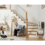 Monte-escalier monorail esthétique et offre un large choix d'options en cas de contraintes techniques- Platinum Ultimate