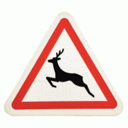 Panneau de danger A15B - Passage d'animaux sauvages - Signalisation routière certifiée Panneau de danger A15B - Passage d'animaux sauvages - Signalisation routière certifiée