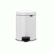 Poubelle pédale 5l icon blanc - 500 cl Plastique Brabantia 27.2x20.5 cm - blanc acier 55112065 Poubelle pédale 5l icon blanc - 500 cl Plastique Brabantia 27.2x20.5 cm - blanc acier 55112065