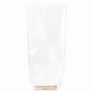 Sachet confiseur transparent 14x30.5cm avec fond carton - par 100