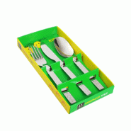 Set enfant Turini - Couteau + fourchette-Herdmar - Acier inoxydable 18/10 8412536891205