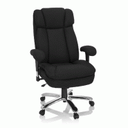 Siège de bureau BUILDER XXL I Tissu noir hjh OFFICE - noir polyester 691013