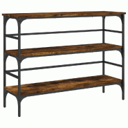 Table console chêne fumé 100x32x75 cm bois d'ingénierie Modèle Atlas Master Design Plus - 839050