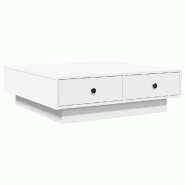 VidaXL Table basse Blanc 90x90x28 cm Aggloméré Modèle Nova Plus - 848087