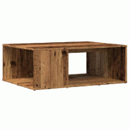 VidaXL Table basse vieux bois 90x67x33 cm bois d'ingénierie Modèle Diamant Élite - 856552