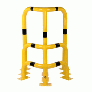 Arceau de protection d'angle en acier Ø 76 mm  - Largeur 600 mm