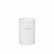 Aulica Boîte à thé blanche et argent 11x11x15cm - blanc 260201 Aulica Boîte à thé blanche et argent 11x11x15cm - blanc 260201