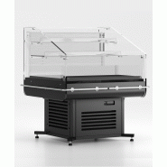 Îlot réfrigéré 2 niveaux IMPULSE 2 - bac froid positif ventilé en acier inoxydable avec vitres panoramiques plexi