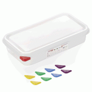 Bac GN 1/3 polypropylène H 65 mm 2,5 ltr avec couvercle GN 86 lot de 6 - Was Germany - plastique 4044925166461